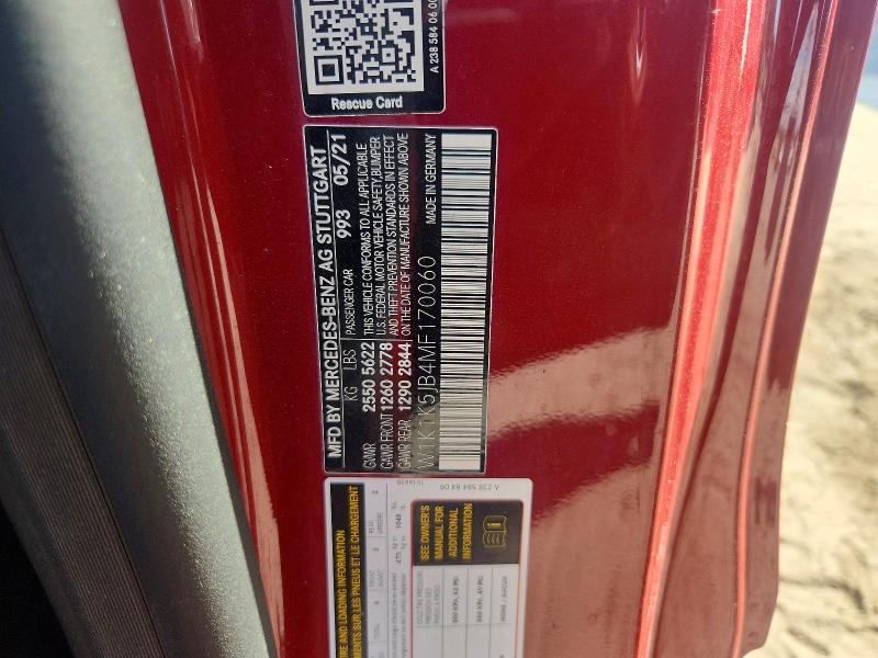 Aukcja sprzedaży 2021 Mercedes-benz E, vin: W1K1K5JB4MF170060, numer aukcji: 71276676