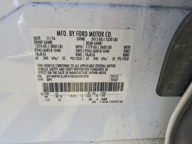 Aukcja sprzedaży 2017 Ford Edge, vin: 2FMPK3J91HBB05059, numer aukcji: 71499946
