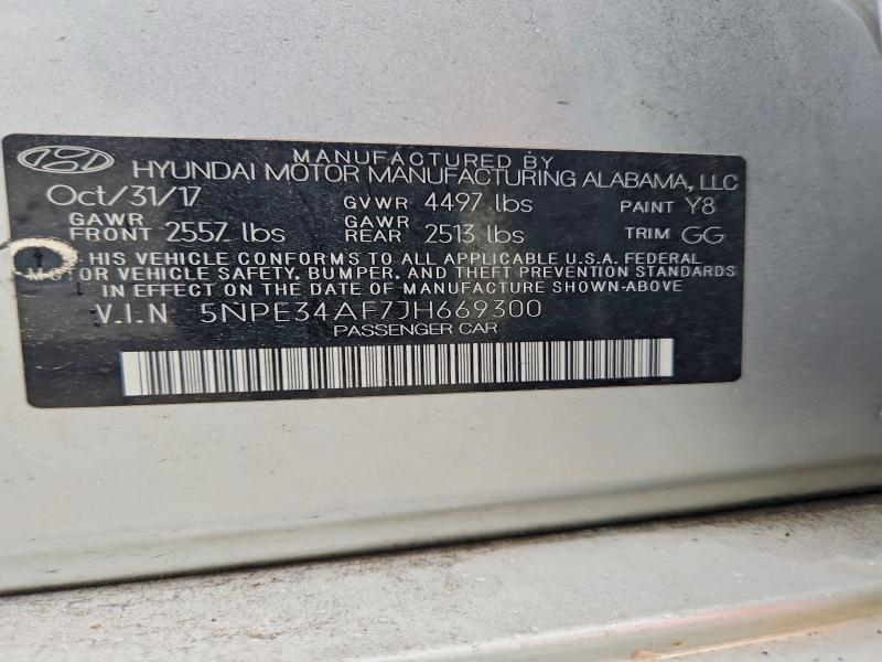 Продажа на аукционе авто 2018 Hyundai Sonata, vin: 5NPE34AF7JH669300, номер лота: 70945746