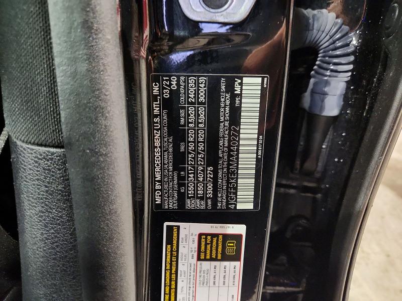 71617376 :رقم المزاد ، 4JGFF5KE3MA440272 vin ، 2021 Mercedes-benz Gls مزاد بيع