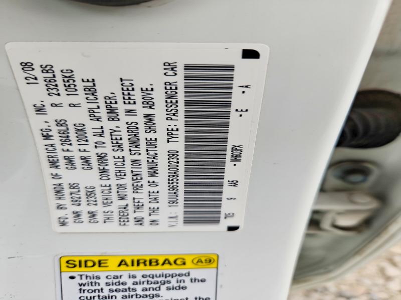 71849396 :رقم المزاد ، 19UUA96559A002390 vin ، 2009 Acura Tl مزاد بيع