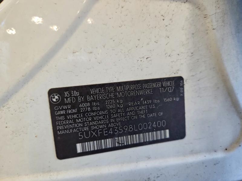 71615706 :رقم المزاد ، 5UXFE43598L002400 vin ، 2008 Bmw X5 مزاد بيع
