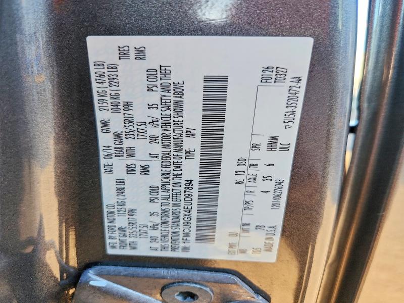 Продажа на аукционе авто 2014 Ford Escape, vin: 1FMCU9GX4EUD97894, номер лота: 71735926