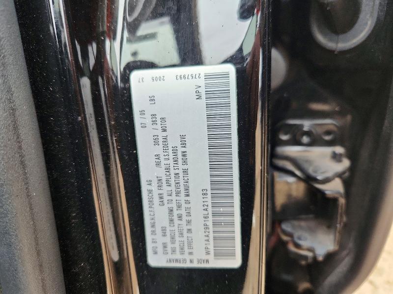 72188156 :رقم المزاد ، WP1AA29P16LA21183 vin ، 2006 Porsche Cayenne مزاد بيع