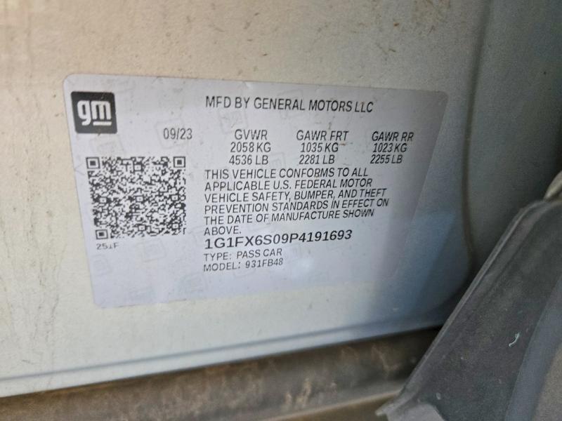 71764226 :رقم المزاد ، 1G1FX6S09P4191693 vin ، 2023 Chevrolet Bolt Ev مزاد بيع