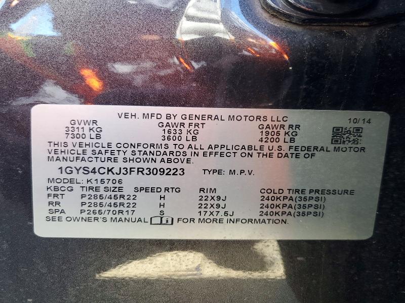 Продажа на аукционе авто 2015 Cadillac Escalade, vin: 1GYS4CKJ3FR309223, номер лота: 71946236
