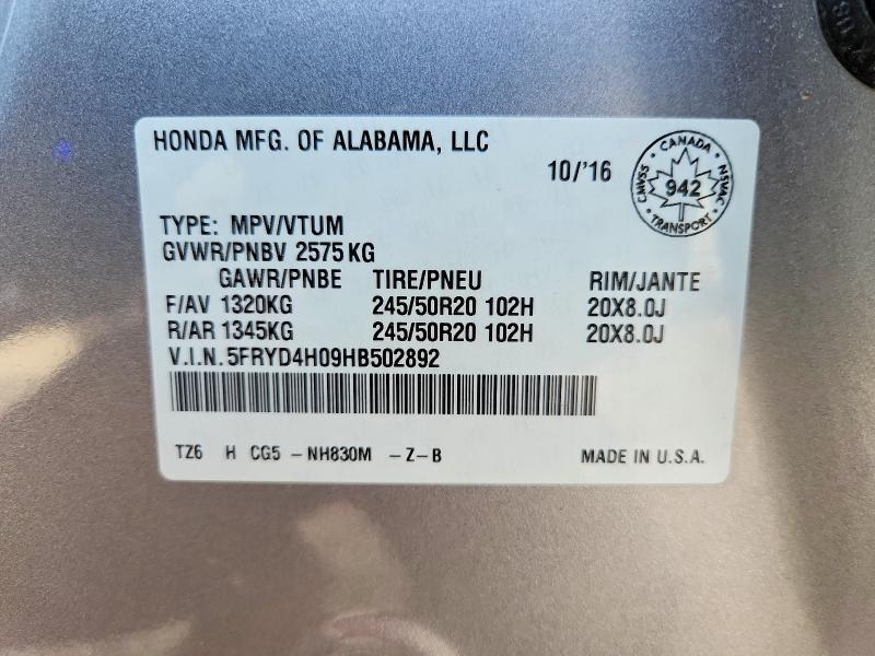 Продажа на аукционе авто 2017 Acura Mdx, vin: 5FRYD4H09HB502892, номер лота: 70634166