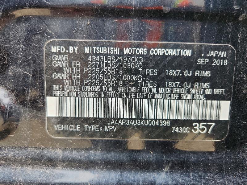Aukcja sprzedaży 2019 Mitsubishi Outlander Sport, vin: JA4AR3AU3KU004398, numer aukcji: 69763996
