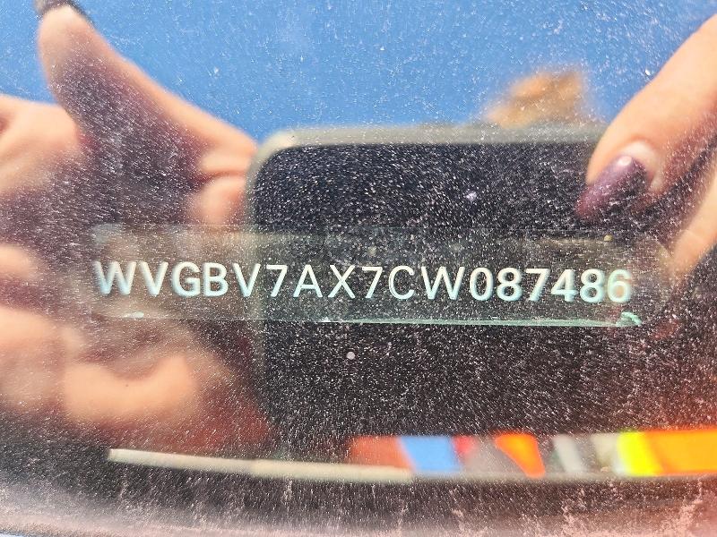 72151656 :رقم المزاد ، WVGBV7AX7CW087486 vin ، 2012 Volkswagen Tiguan مزاد بيع