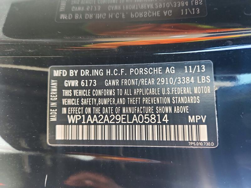 Продаж на аукціоні авто 2014 Porsche Cayenne, vin: WP1AA2A29ELA05814, номер лоту: 73324846