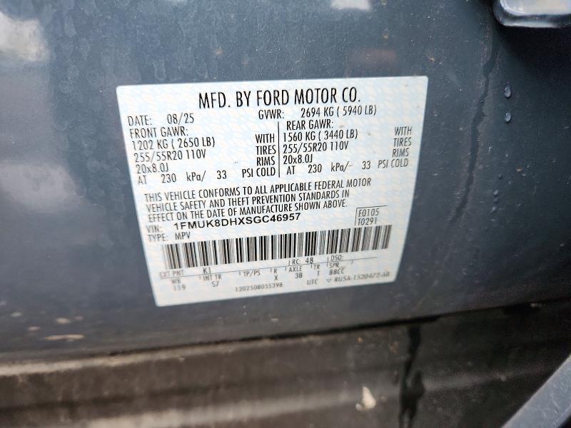 Продаж на аукціоні авто 2025 Ford Explorer, vin: 1FMUK8DHXSGC46957, номер лоту: 72785106
