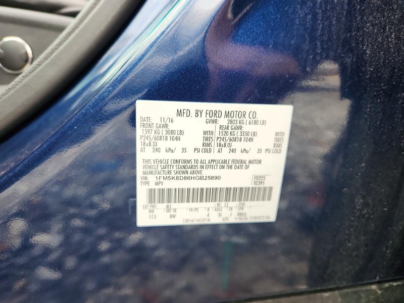 Aukcja sprzedaży 2017 Ford Explorer, vin: 1FM5K8D86HGB25890, numer aukcji: 73187286