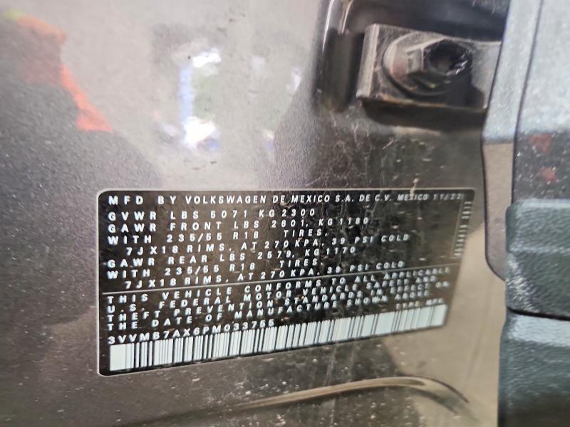 Продаж на аукціоні авто 2023 Volkswagen Tiguan, vin: 3VVMB7AX6PM033755, номер лоту: 71174626