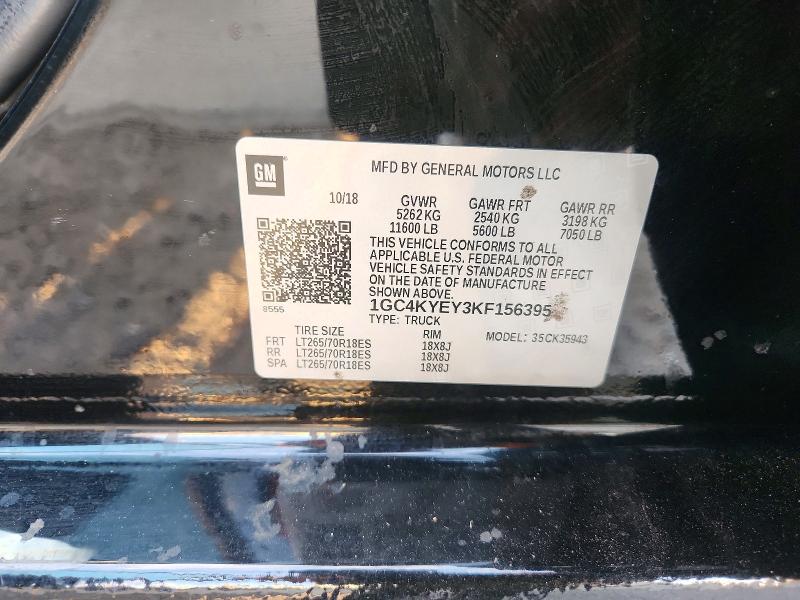 Продаж на аукціоні авто 2019 Chevrolet Silverado, vin: 1GC4KYEY3KF156395, номер лоту: 71872456
