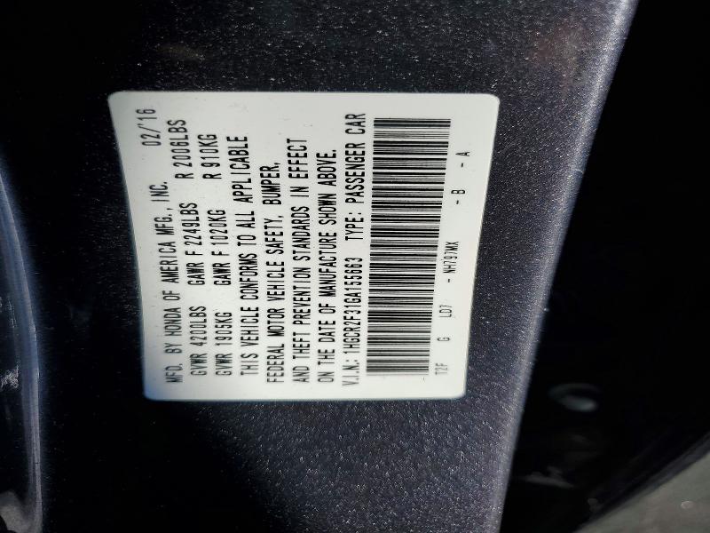 Продаж на аукціоні авто 2016 Honda Accord, vin: 1HGCR2F31GA155663, номер лоту: 71298916