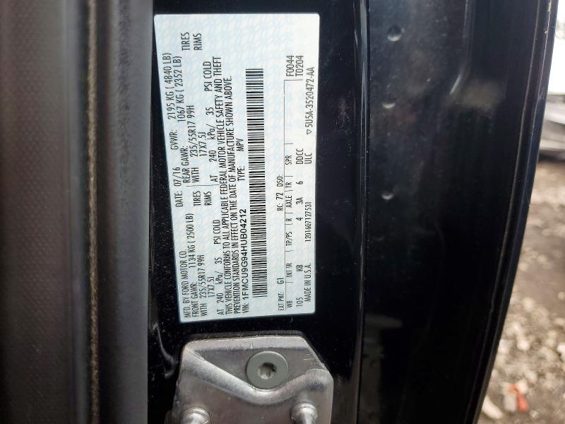 2017 Ford Escape მანქანა იყიდება აუქციონზე, vin: 1FMCU9G94HUB04212, აუქციონის ნომერი: 72585676
