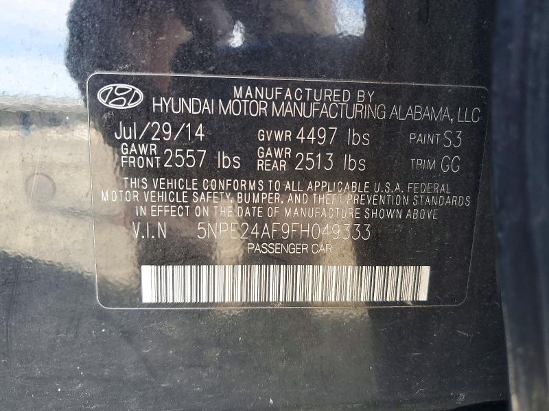 73461326 :رقم المزاد ، 5NPE24AF9FH049333 vin ، 2015 Hyundai Sonata مزاد بيع