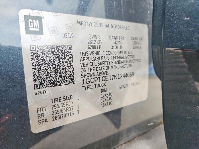 Продаж на аукціоні авто 2019 Chevrolet Colorado, vin: 1GCPTCE17K1244069, номер лоту: 71713966