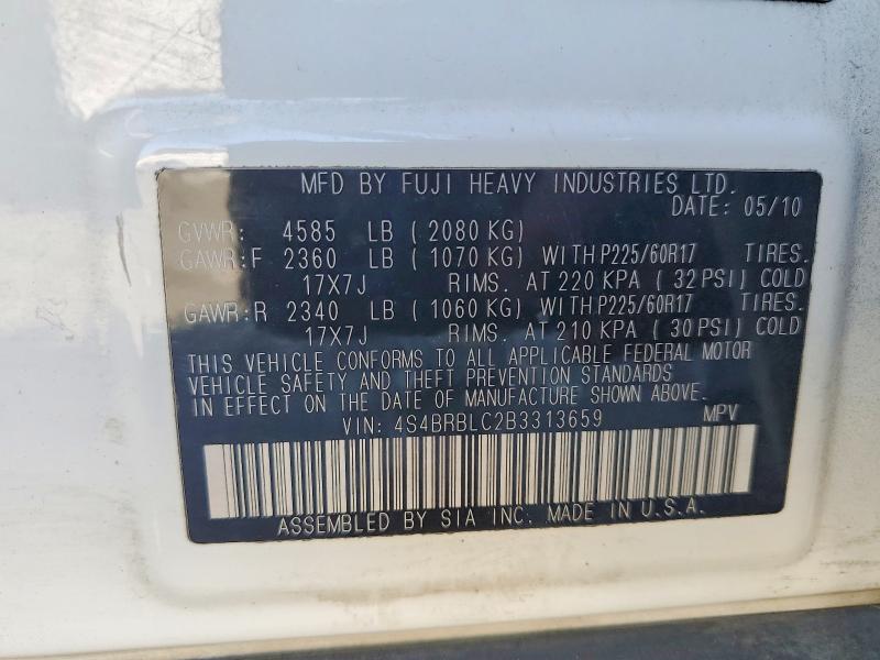 Aukcja sprzedaży 2011 Subaru Outback, vin: 4S4BRBLC2B3313659, numer aukcji: 71882936