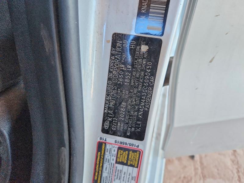 Aukcja sprzedaży 2012 Kia Rio, vin: KNADM4A30C6090450, numer aukcji: 70381786