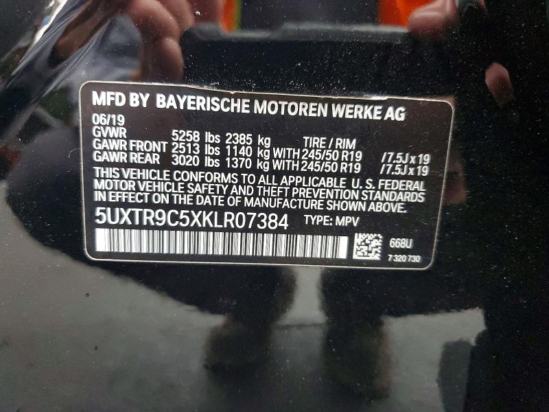 Продажа на аукционе авто 2019 Bmw X3, vin: 5UXTR9C5XKLR07384, номер лота: 72791206
