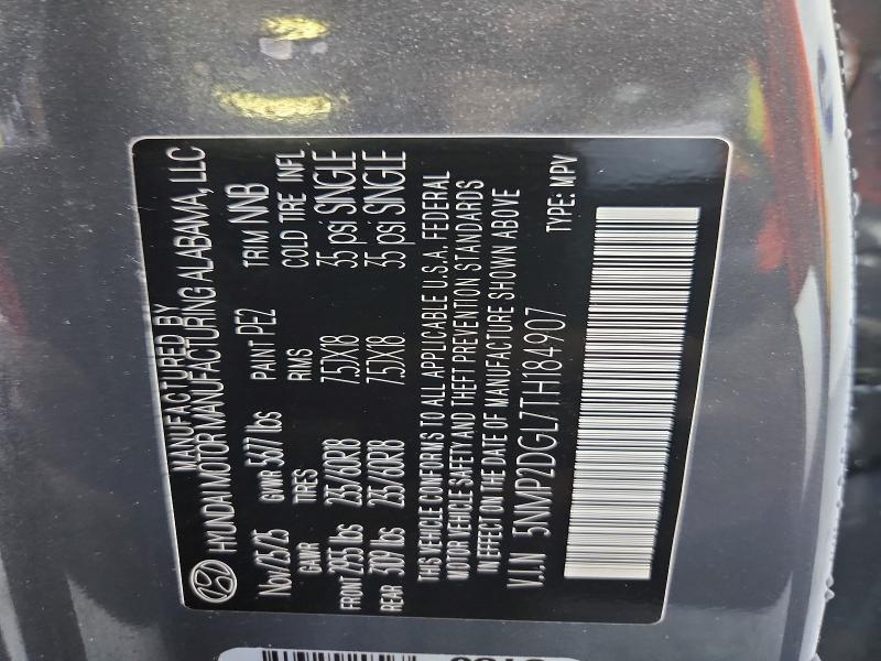 2026 Hyundai Santa Fe მანქანა იყიდება აუქციონზე, vin: 5NMP2DGL7TH184907, აუქციონის ნომერი: 71661566