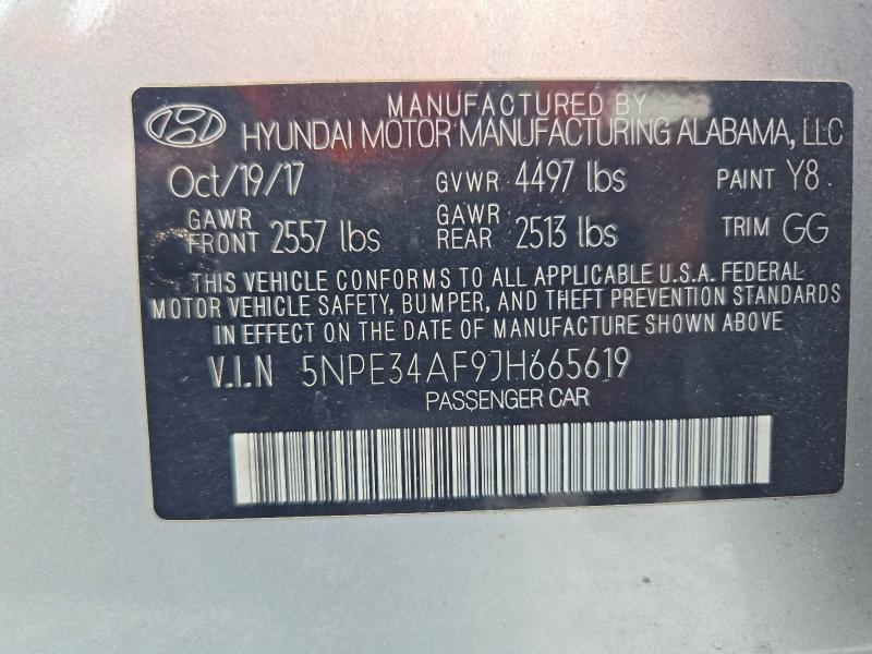 Продажа на аукционе авто 2018 Hyundai Sonata, vin: 5NPE34AF9JH665619, номер лота: 71033186