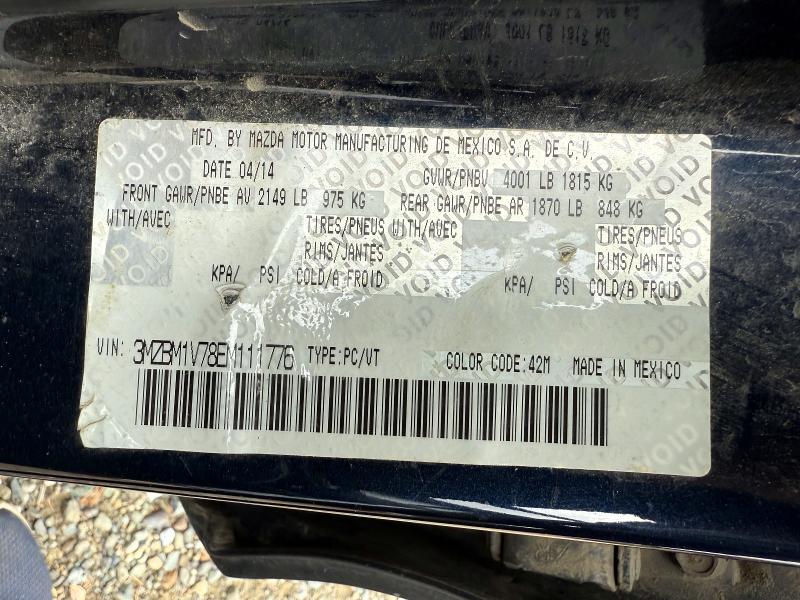 71854076 :رقم المزاد ، 3MZBM1V78EM111776 vin ، 2014 Mazda 3 مزاد بيع