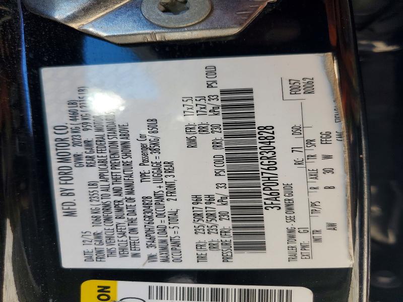 Aukcja sprzedaży 2016 Ford Fusion, vin: 3FA6P0H76GR304828, numer aukcji: 71091786