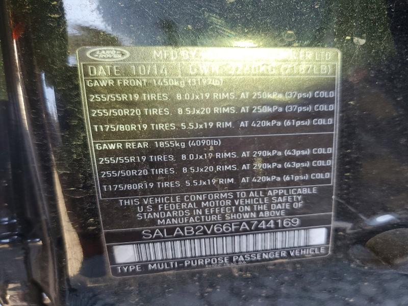 Продажа на аукционе авто 2015 Land Rover Lr4, vin: SALAB2V66FA744169, номер лота: 71895796