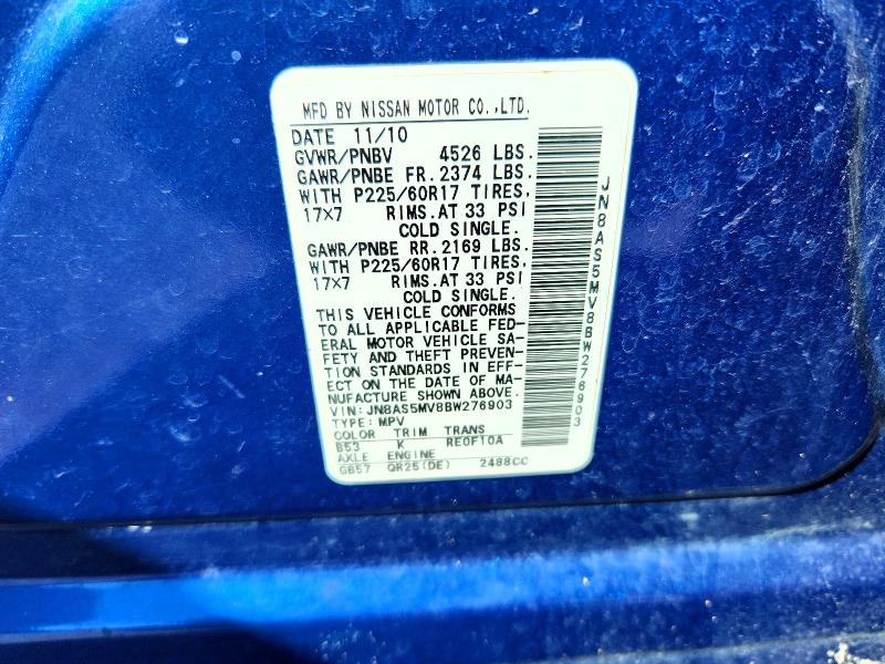 Продажа на аукционе авто 2011 Nissan Rogue, vin: JN8AS5MV8BW276903, номер лота: 70697526