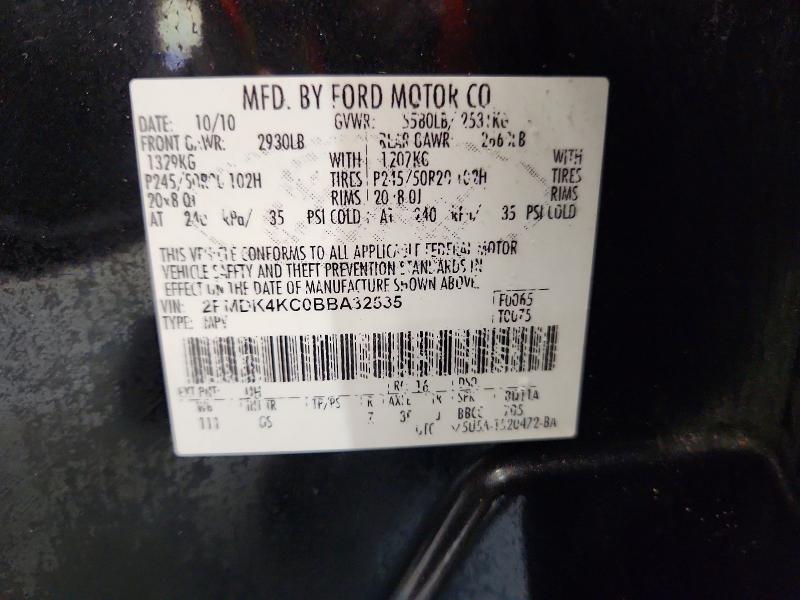Aukcja sprzedaży 2011 Ford Edge, vin: 2FMDK4KC0BBA32535, numer aukcji: 70887716