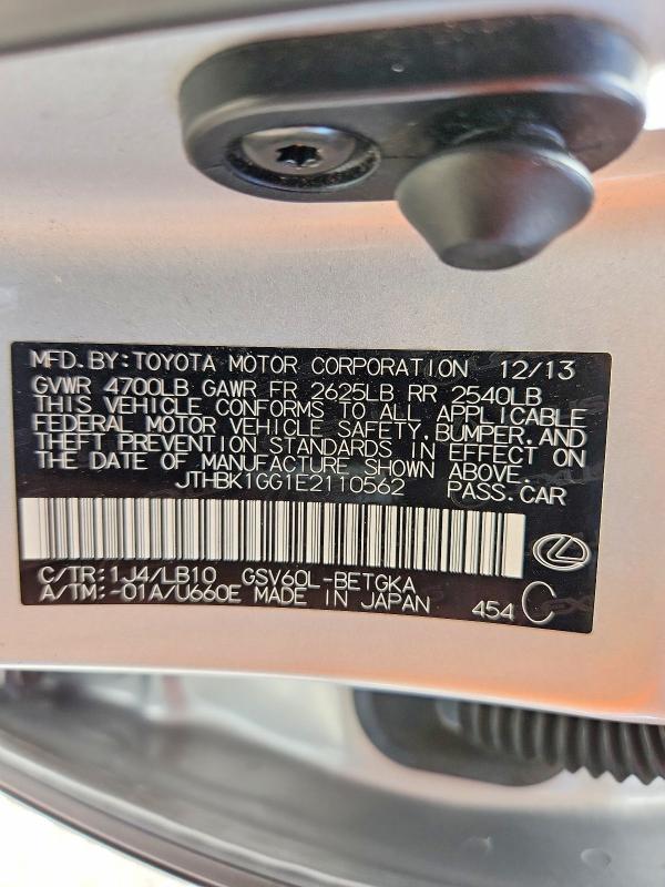 Aukcja sprzedaży 2014 Lexus Es, vin: JTHBK1GG1E2110562, numer aukcji: 70999376