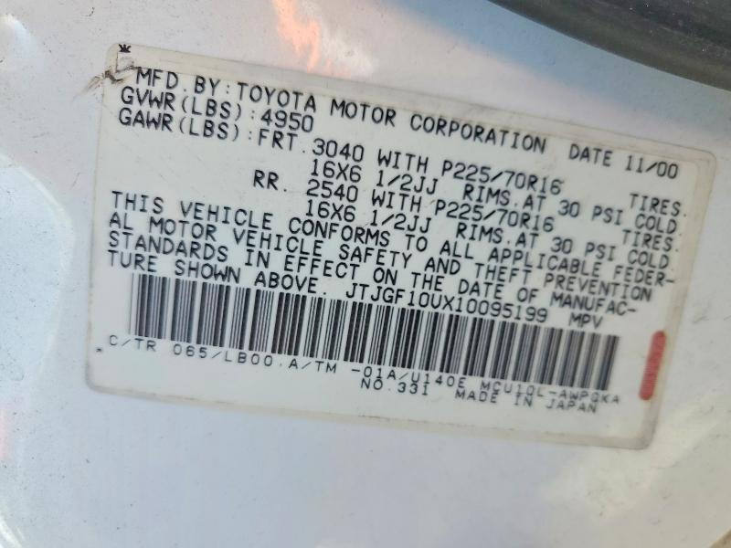 Продажа на аукционе авто 2001 Lexus Rx, vin: JTJGF10UX10095199, номер лота: 71485906
