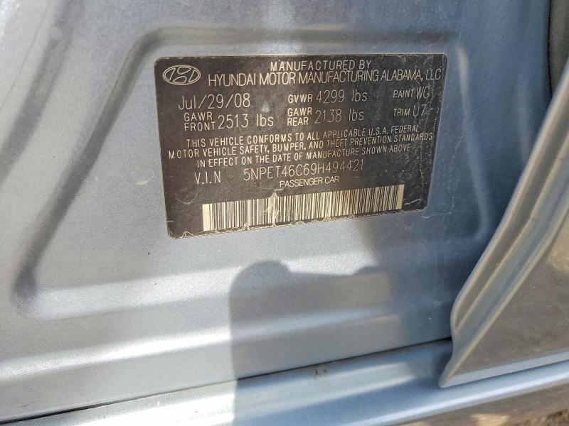 Продажа на аукционе авто 2009 Hyundai Sonata, vin: 5NPET46C69H494421, номер лота: 70453576