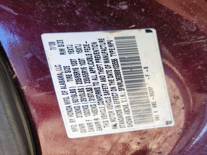 Aukcja sprzedaży 2008 Honda Odyssey, vin: 5FNRL38288B103556, numer aukcji: 71628266