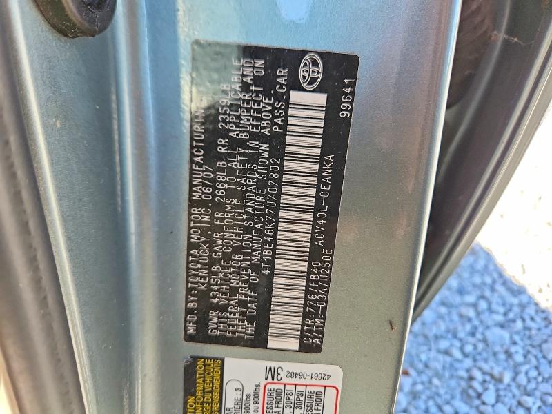 Aukcja sprzedaży 2007 Toyota Camry, vin: 4T1BE46K77U707802, numer aukcji: 71845416