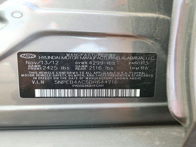 Продаж на аукціоні авто 2013 Hyundai Sonata, vin: 5NPEB4AC5DH644716, номер лоту: 72567336