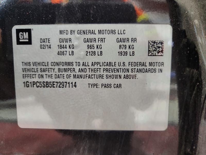 Продаж на аукціоні авто 2014 Chevrolet Cruze, vin: 1G1PC5SB5E7297114, номер лоту: 71107046
