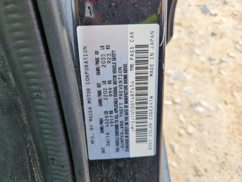 71270556 :رقم المزاد ، JM1GJ1U50G1487454 vin ، 2016 Mazda 6 مزاد بيع