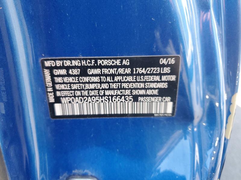 Продажа на аукционе авто 2017 Porsche 911, vin: WP0AD2A95HS166435, номер лота: 71908656
