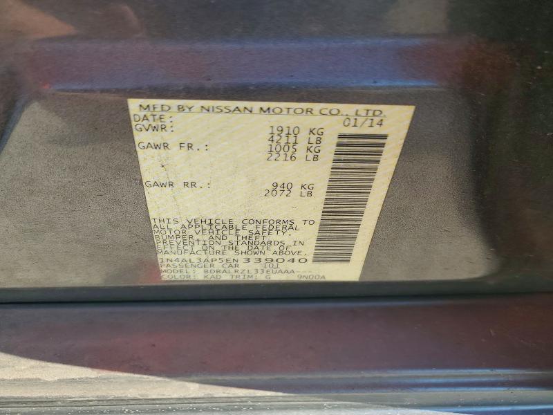 Продаж на аукціоні авто 2014 Nissan Altima, vin: 1N4AL3AP5EN339040, номер лоту: 72029966