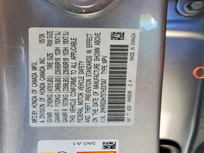 Продажа на аукционе авто 2026 Honda Cr-v, vin: 2HKRS3H75TH337047, номер лота: 71819676