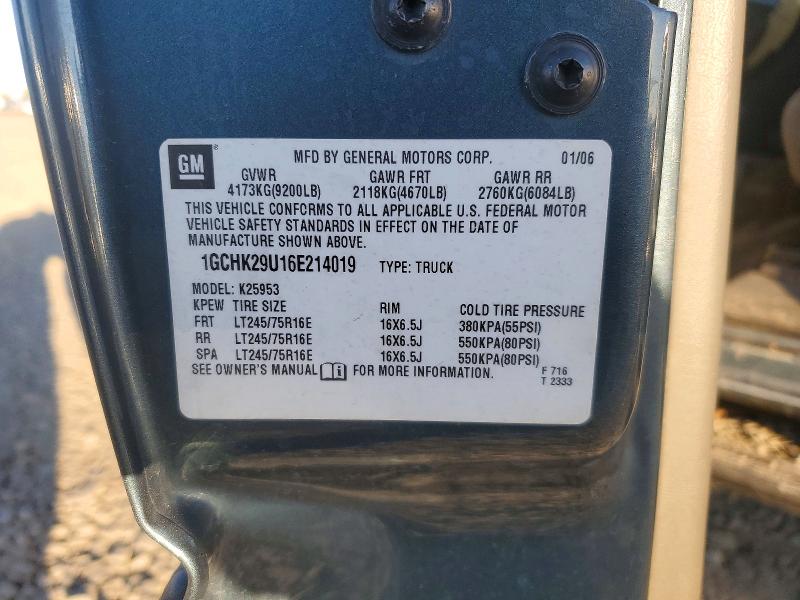 73354186 :رقم المزاد ، 1GCHK29U16E214019 vin ، 2006 Chevrolet Silverado مزاد بيع