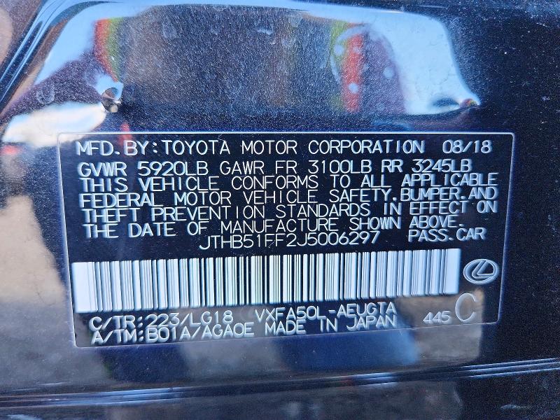 Продаж на аукціоні авто 2018 Lexus Ls 500, vin: JTHB51FF2J5006297, номер лоту: 71144976