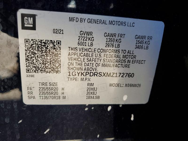 Продаж на аукціоні авто 2021 Cadillac Xt6, vin: 1GYKPDRSXMZ172760, номер лоту: 71249786