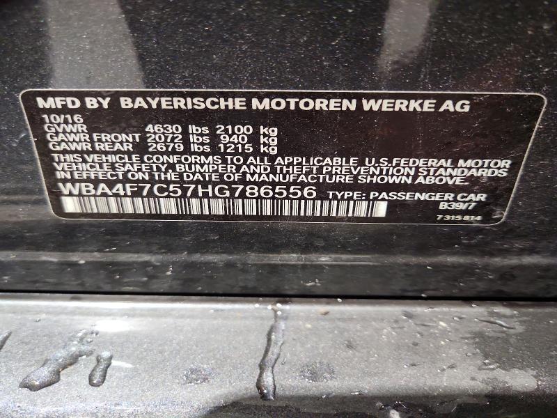 2017 Bmw 430i მანქანა იყიდება აუქციონზე, vin: WBA4F7C57HG786556, აუქციონის ნომერი: 71920326