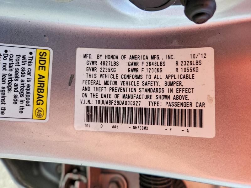 2013 Acura Tl მანქანა იყიდება აუქციონზე, vin: 19UUA9F29DA000527, აუქციონის ნომერი: 71154686