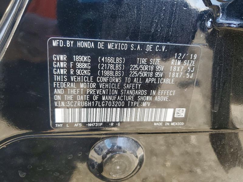 Aukcja sprzedaży 2020 Honda Hr-v, vin: 3CZRU6H17LG703200, numer aukcji: 70889316