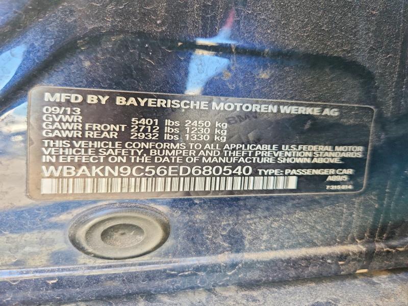71401576 :رقم المزاد ، WBAKN9C56ED680540 vin ، 2014 Bmw 550 مزاد بيع